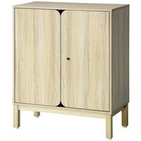 PREDONA（プレドナ）木製シェルフ  両開き 下置き用 2段 幅800×奥行400×高さ970mm ナチュラルウッド スクエア脚　1台