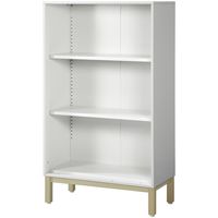 PREDONA（プレドナ）スチールシェルフ　 オープン 下置き用 3段 幅800×奥行400×高さ1360mm ホワイト スクエア脚　1台(2梱包)