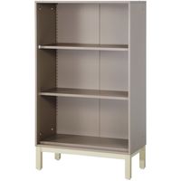 PREDONA（プレドナ）スチールシェルフ　 オープン 下置き用 3段 幅800×奥行400×高さ1360mm モカブラウン スクエア脚　1台