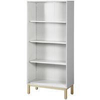 PREDONA（プレドナ）スチールシェルフ　 オープン 下置き用 4段 幅800×奥行400×高さ1750mm ホワイト スクエア脚　1台(2梱包)