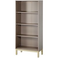 PREDONA（プレドナ）スチールシェルフ　 オープン 下置き用 4段 幅800×奥行400×高さ1750mm モカブラウン スクエア脚　1台