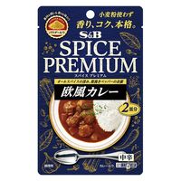 スパイスプレミアム 欧風カレー 中辛（2皿分） 3個 エスビー食品 本格 パウダールウ カレールウ S＆B