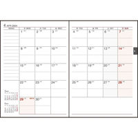 ダイゴー 【2024年4月版】手帳サイズ 月間+メモ 月曜始まり ネイビー E8824 1冊（直送品）