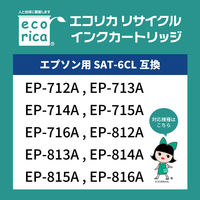 エコリカ エプソン（EPSON）用 リサイクルインク ECI-ESAT-6P ６色セット サツマイモ SAT-6CL対応 1個