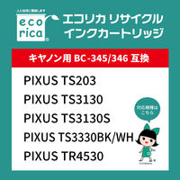 エコリカ キヤノン（Canon）用 リサイクルインク ECI-C345B-V ブラック BC-345対応 1個