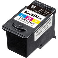 エコリカ キヤノン（CANON）用 リサイクルインク ECI-C361XLC カラー 大容量 BC-361XL対応 1個