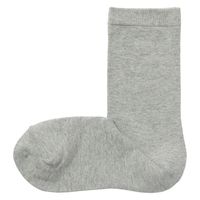 【レディース】無印良品 婦人 足なり直角 履き口やわらか 靴下 口ゴムなし 三層 23～25cm グレー 1セット（2足組）
