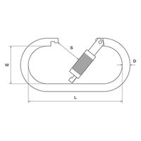 水本機械製作所 ステンレス メガカラビナ(環なし) MGK-14A 1セット(5個)（直送品）