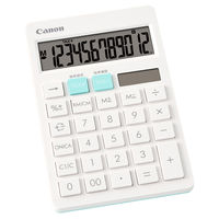 キヤノン 電卓 HS-1200TC-WH ホワイト 1セット(3個)