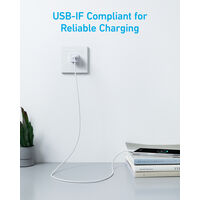 Anker 322 USB-C & USB-A ケーブル 0.9m (USB2.0対応) ホワイト A81H5N21（直送品）