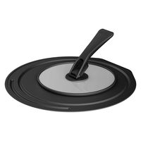 サーモス 折りたたみスタンド式フタ ブラック KLD-002 BK1セット（3個）