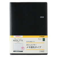 日本能率協会マネジメントセンター 【2024年4月版】NOLTY エクリ A5 週間方眼メモ ブラック 2024-9669 1冊（直送品）