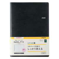 日本能率協会マネジメントセンター 【2024年4月版】NOLTY エクリ A5-1 片側1週間+ノート ブラック 2024-9671 1冊（直送品）