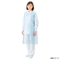 サンフラワー No.710 ディスポエプロン ブルー 00459054 1ケース(1000個(50個×20))（直送品）