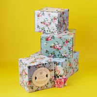 石渡 ケーキ箱 デコレーションケーキ箱 キャトルウール 130H 5号 128689 1ケース(100個)（直送品）