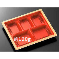 中央化学 弁当容器 CT WF-22I-27 赤木目BK 身L 24653 1ケース(600個(50個×（直送品）