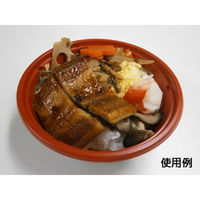 中央化学 どんぶり容器 CT プチ丼 丸 赤-BK 身 10728 1ケース(900個(50個×18))（直送品）