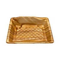 中央化学 刺身容器 みやま 24-18 木理BR 156679 1ケース(600個(50個×（直送品）