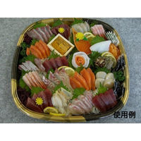 中央化学 寿司桶 DX 角桶 60 金砂目-BK 身 107235 1ケース(80個(10個×8))（直送品）