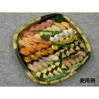 中央化学 寿司桶 DX 角桶 70 金砂目-BK 身 107276 1袋(10個)（直送品）