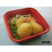 中央化学 どんぶり容器 CT プチ丼 角 赤-BK 身 10538 1ケース(900個(50個×18))（直送品）