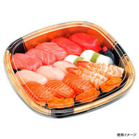 中央化学 寿司桶 DX 角桶 20 金砂目-BK 身 346411 1袋(10個)（直送品）