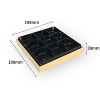 中央化学 折箱 CWA 20-20G 黒-赤杉 (ボ) 967869 1袋(20個)（直送品）