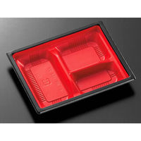 中央化学 弁当容器 CTWF-19A-27赤黒-BK身L 31161 1ケース(600個(50個×（直送品）