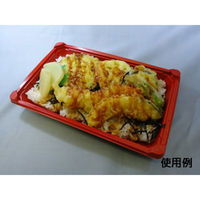 中央化学 どんぶり容器 CT クイックパック-7 赤-BK 身 11262 1ケース(600個(50個×12))（直送品）