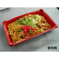 中央化学 どんぶり容器 CT クイックパック-6 赤-BK 身 11114 1ケース(800個(50個×16))（直送品）