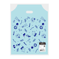 【ポリ手提げ袋】シモジマ 手抜きポリ袋 ハンディバッグS ワンダーサーカス 青色 1袋（100枚入）