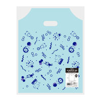 【ポリ手提げ袋】シモジマ 手抜きポリ袋 ハンディバッグSS ワンダーサーカス 青色 1箱（100枚入×10袋）