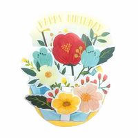 グリーティングライフ バースデーフラワーポットカード ミックス TK-19 1個