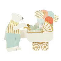 グリーティングライフ ベビートイポップアップカード シロクマ YD-31 1個