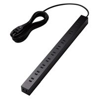 電源タップ 延長コード コンセント 5m 2P 10個口 脚パーツ付 ブラック ECT-2650BK エレコム 1個