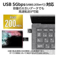 エレコム USBメモリ/USB3.2(Gen1)/Type-C/キャップ式/256GB/ブラック MF-CAU32256GBK 1個