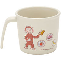 スケーター 抗菌電子レンジ・食洗機対応ハンドル付コップ 【おさるのジョージ】 616389-XP21AG 1個
