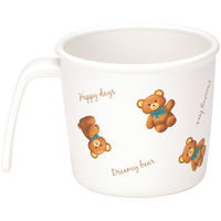 スケーター 抗菌電子レンジ・食洗機対応ハンドル付コップ 【ぬいぐるみ くま】 636684-XP21AG 1個