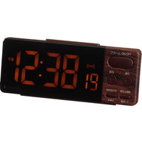 芳国産業 目覚まし時計 置時計 スヌーズ機能 エコモード クォーツ時計 照度切替 YT5200 1個（直送品）