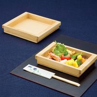 ヤマコー 檜板そば長角 竹ス付 21532 1個（直送品）