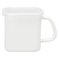 野田琺瑯 持ち手付ストッカー角型Lシール蓋付 65344 1セット(3個)