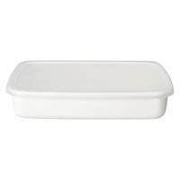 野田琺瑯 レクタングル浅型Mシール蓋付 65307 1セット(3個)