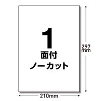 エレコム ラベルシール 表示･宛名ラベル プリンタ兼用 マット紙 A4 ノーカット 1面 1袋 (100シート) 白 EDT-ECNL1ZP