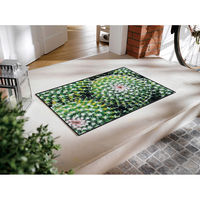 wash+dry 薄型で丈夫な洗える玄関マット Spiny Green 50 x 75 cm AB00423 1枚（直送品）