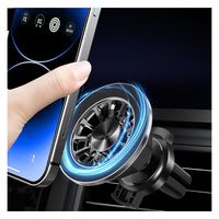 エアージェイ スマホ用マグネット式車載ホルダー ブラック GT-MGS BK 1個