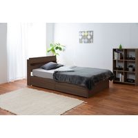 アイリスオーヤマ 収納ベッド ウォールナット セミダブル STBS-SD 1台（直送品）