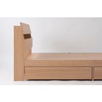 アイリスオーヤマ 収納ベッド ナチュラル セミダブル STBS-SD 1台（直送品）