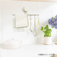 田窪工業所 強力吸盤 タオル掛け ロング 取付簡単 Mochi NQT-2 1セット(3個)