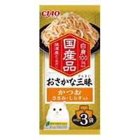 いなば CIAO チャオ おさかな三昧かつお ささみ・しらす入り国産（60g×3袋）1セット（1袋×3）キャットフード
