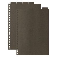 無印良品 インデックス ダークグレー B5サイズ 26穴 5山 1セット（1袋（5山入）×3） 良品計画